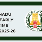 Tamil Nadu Half Yearly Exam Time Table 2025-26