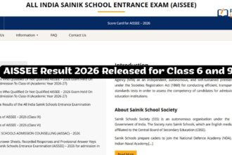 AISSEE Result 2026 Released for Class 6 and 9
