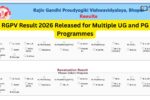 RGPV Result 2026 Released for Multiple UG and PG Programmes