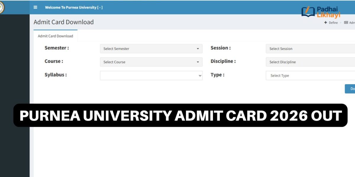 Purnea University Admit Card 2026 Out