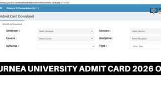 Purnea University Admit Card 2026 Out