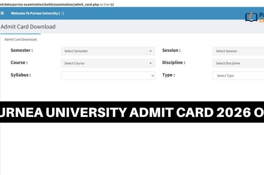 Purnea University Admit Card 2026 Out