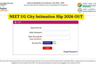 NEET UG City Intimation Slip 2026