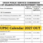 UPSC Calendar 2027