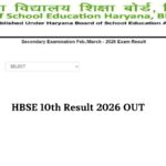HBSE 10th Result 2026